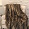 Edge Collections - Brown - Luxury Coyote Faux Fur Throw - 1 Piece
